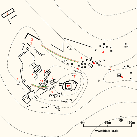 Gebietskarte von Apollonia in Lykien