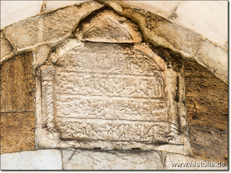 Karawanserei Ak-Han in Phrygien - Bauinschrift über dem Haupt-Eingangsportal zur Karawanserei