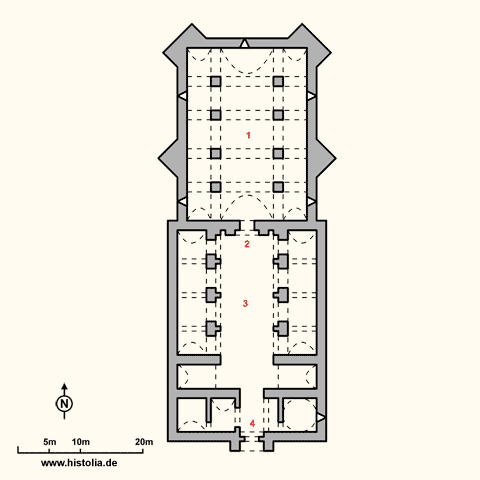 Gebäudeplan der Karawanserei Ertokus-Han in Pisidien