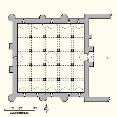 Gebäudeplan der Karawanserei Horuzlu-Han in Lykaonien