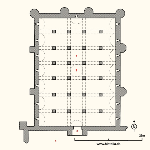 Gebäudeplan der Karawanserei Incir-Han in Pisidien