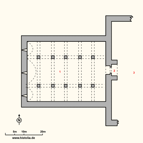 Gebäudeplan der Karawanserei Kadin-Han in Lykaonien