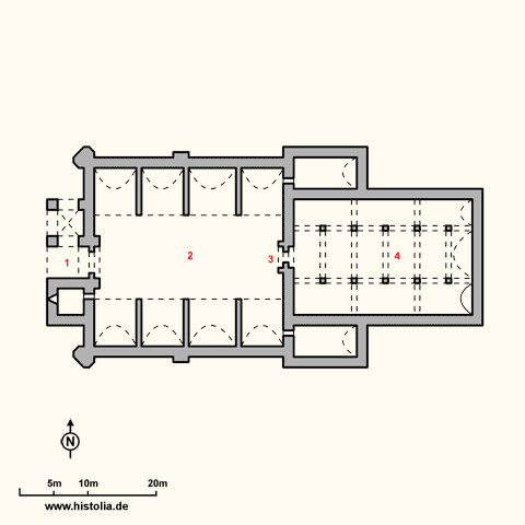 Gebäudeplan der Karawanserei Kandemir-Han in Lykaonien