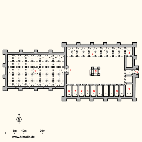 Gebäudeplan der Karawanserei Sultan-Han in Lykaonien