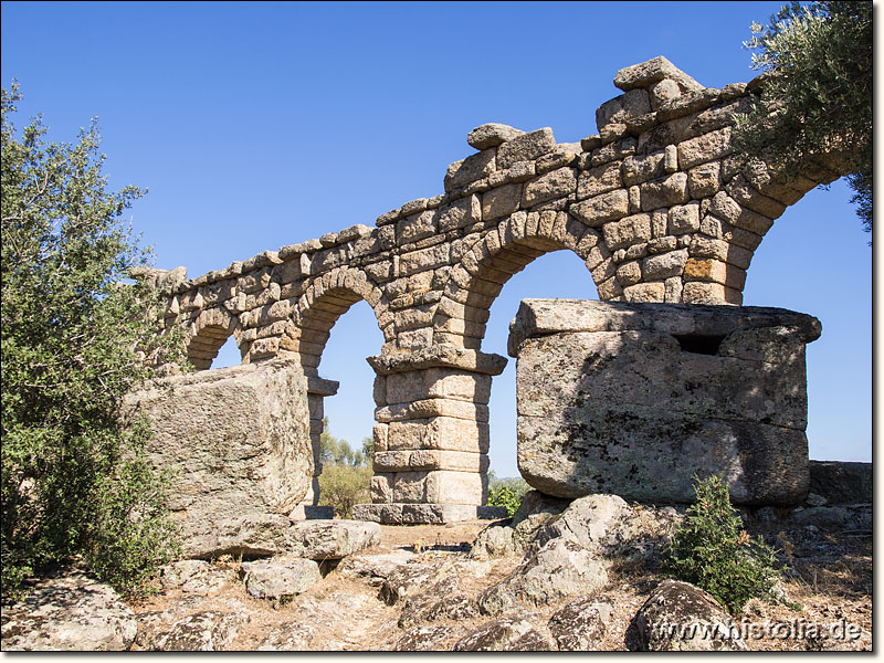 Alinda in Karien - Das Aquedukt zur Wasserversorgung im Osten des Stadtgebietes von Alinda