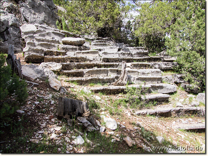 Balbura in Karien - Sitzreihen in der Cavea des s.g. "oberen Theaters"