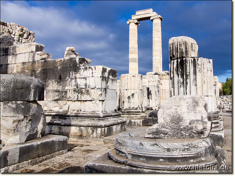 Didyma in Karien - Säulenreihen im Eingangbereich des Apollon-Temples von Didyma