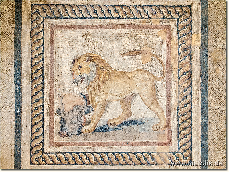 Ephesos in Karien - Ein Bodenmosaik in den restaurierten 'Hanghäuser' (römische Wohnhäuser) von Ephesos