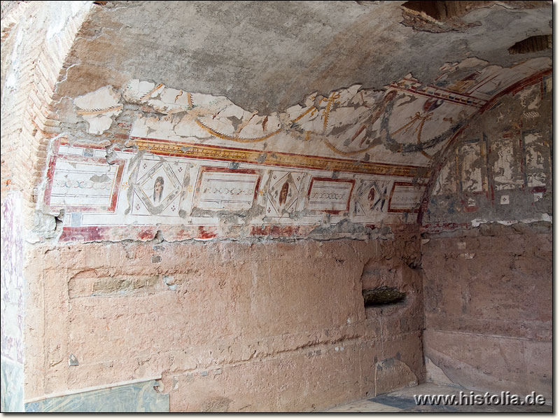 Ephesos in Karien - Wandmalereien in den restaurierten 'Hanghäuser' (römische Wohnhäuser) von Ephesos