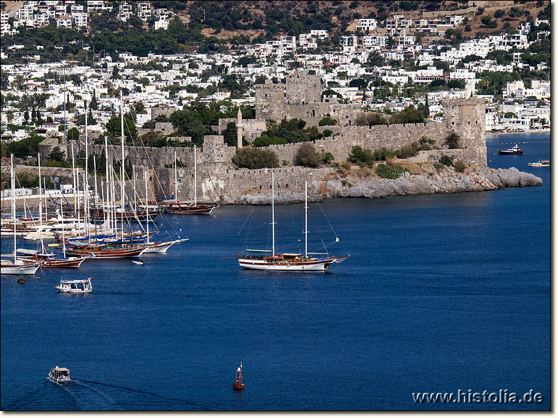 Halikarnassos in Karien - Ansicht der Festung 'St.Peter' von Halikarnassos / Bodrum