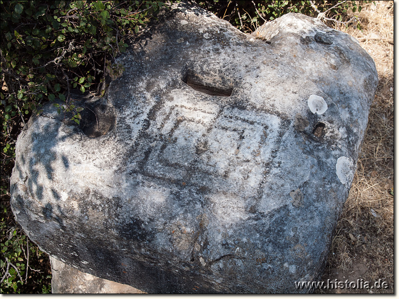 Herakleia Salbake in Karien - Antikes (?!?) Brettspiel in einen Stein eingemeißelt