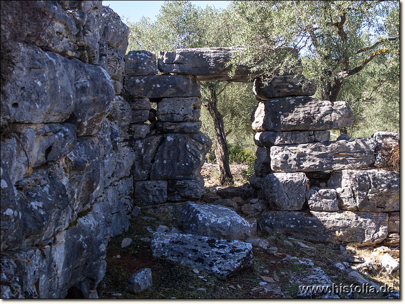 Iassos in Karien - Tor in der unvollendeten Landmauer, die der ermordeten Amorges (4. Jh.v.Chr.) erbaut hatte