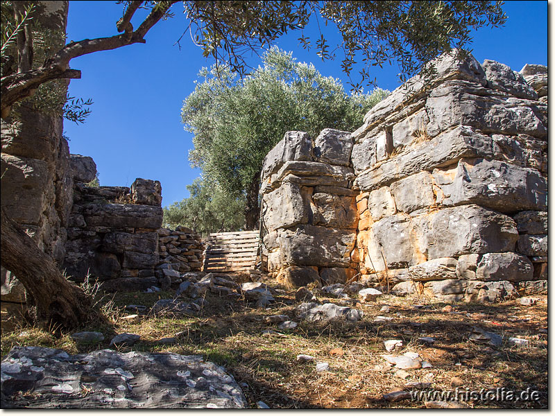 Iassos in Karien - Haupttor in der unvollendeten Landmauer, die der ermordeten Amorges (4. Jh.v.Chr.) baute