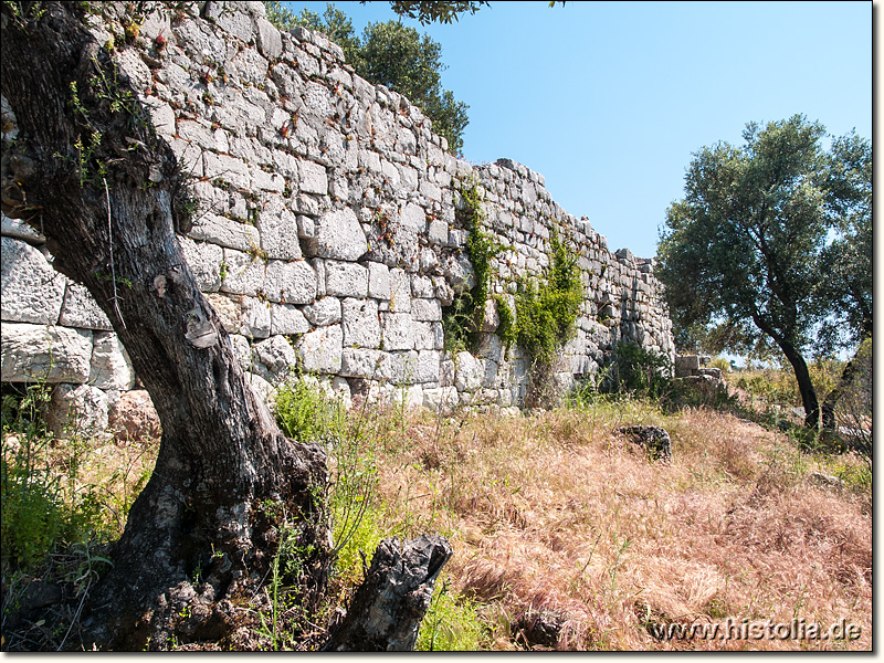 Kalynda in Karien - Die westliche Stadtmauer von Außen