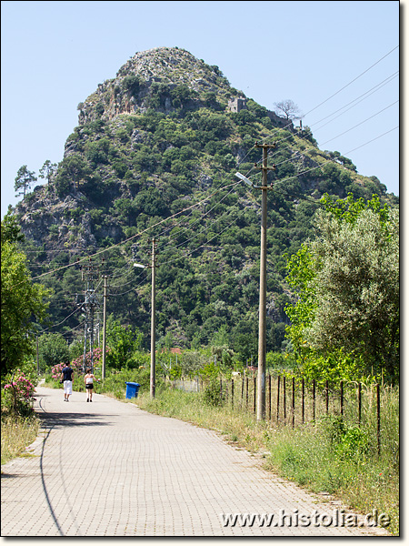 Kaunos in Karien - Blick auf den Akropolis-Berg von Norden