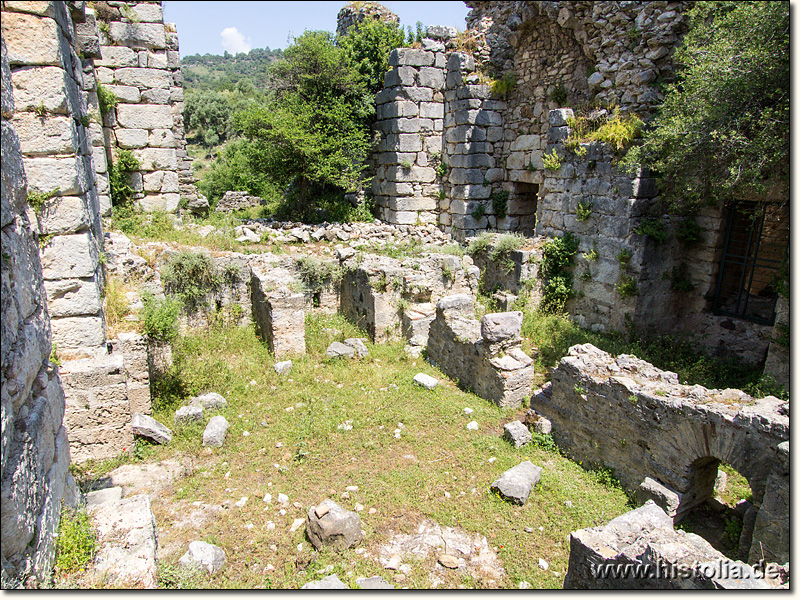 Kaunos in Karien - Die römischen Bäder von Kaunos mit Fußbodenheizung (Hypocaust)