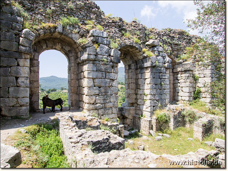 Kaunos in Karien - Die römischen Bäder von Kaunos mit Fußbodenheizung (Hypocaust)