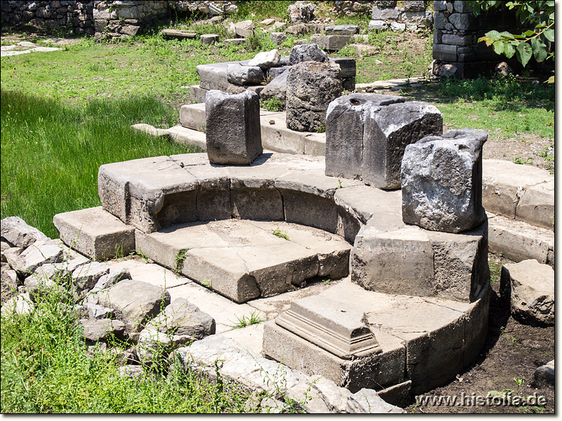 Kaunos in Karien - Exedra am Südende der Stoa neben der Agora von Kaunos