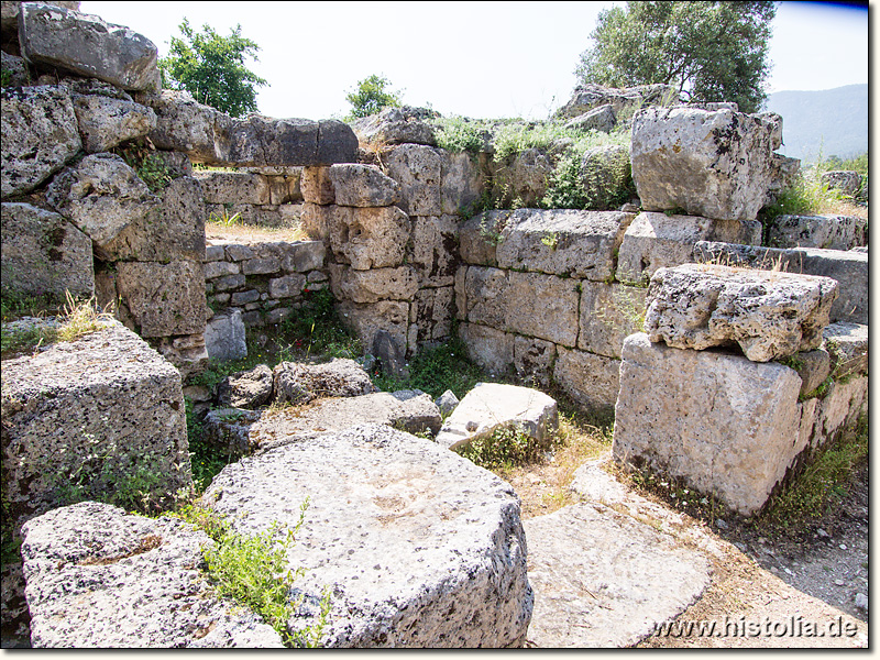 Kaunos in Karien - Einzelner Raum des Bühnenhauses des Theaters von Kaunos