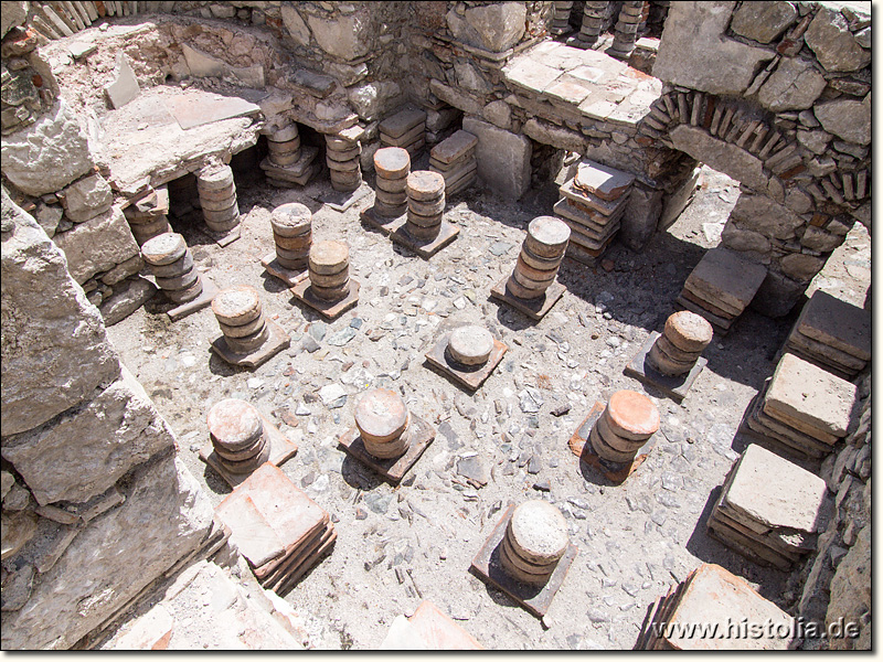 Kibyra in Karien - Fußbodenheizung (Hypocaust) der Bäder östlich des Odeons