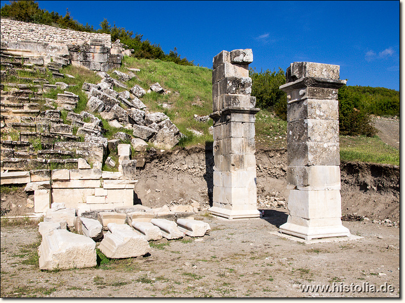 Kibyra in Karien - Reste des 'Zieltores' am Nordende des Stadions von Kibyra