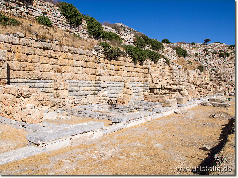 Knidos in Karien - Stoa und Geschäfte auf der Nordseite der großen Agora von Knidos