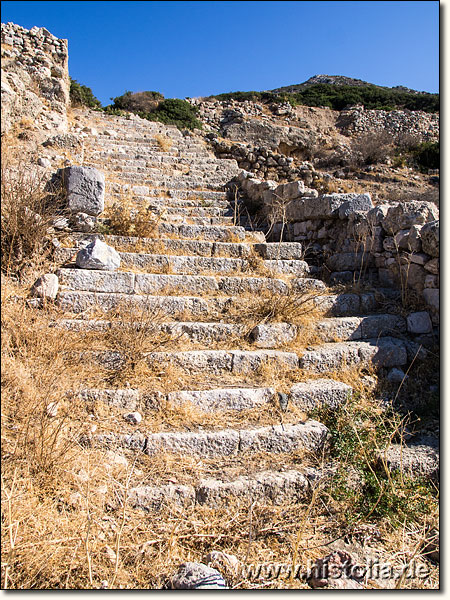 Knidos in Karien - Treppenaufgang vom Südhafen ins östliche Stadtgebiet von Knidos