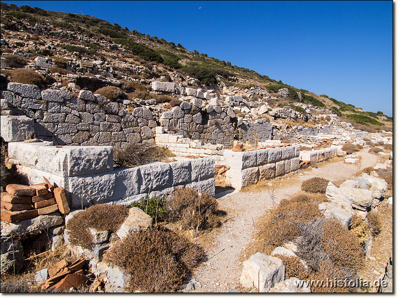 Knidos in Karien - Wohn- und Geschäftshäuser auf der Halbinsel neben dem Südhafen