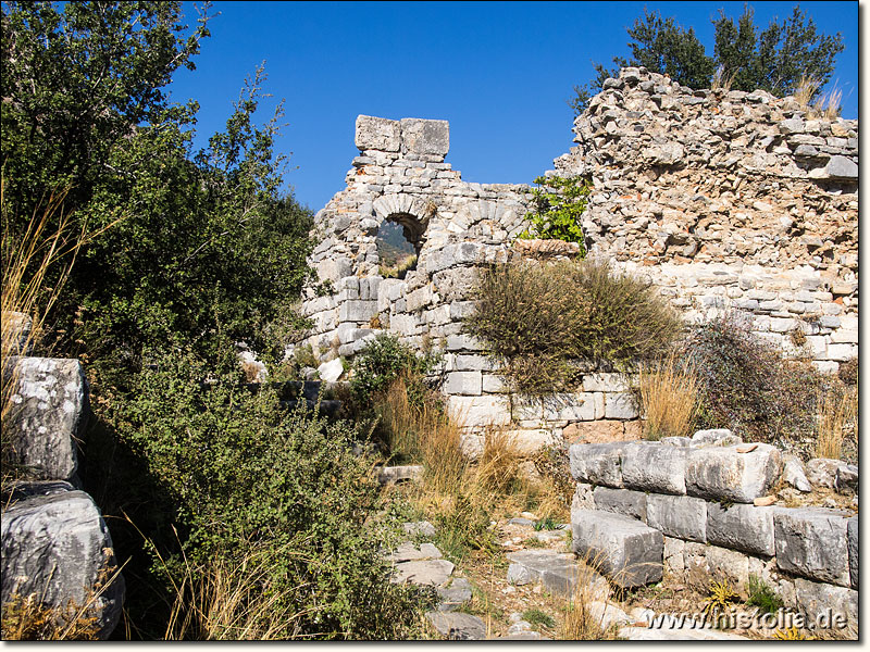 Priene in Karien - Kleine Basilika bzw. Kapelle im östlichen Stadtgebiet von Priene