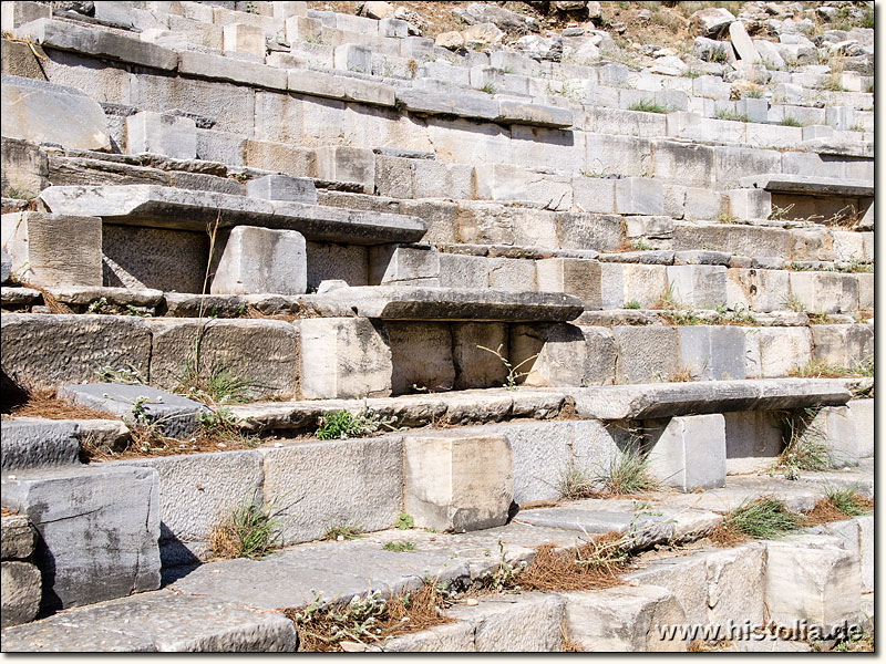 Priene in Karien - Konstruktion der Sitzreihen im großen Theater von Priene