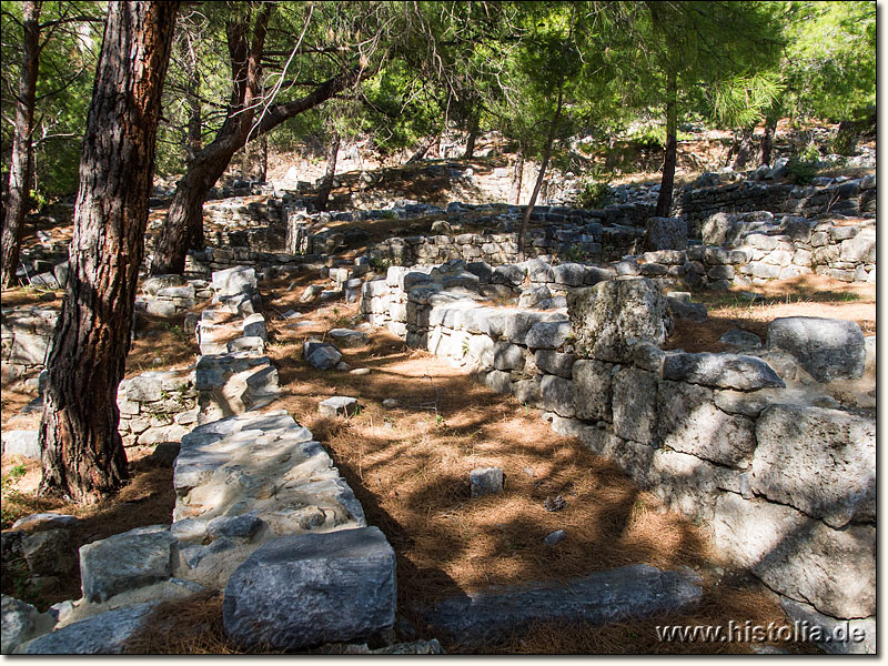 Priene in Karien - Straße / Weg und Wohngebäude im westlichen Stadtteil von Priene