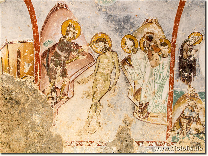 Yediler-Kloster in Karien - Christliche Fresken in der kleinen Meditationsgrotte nord-westlich des Klosters