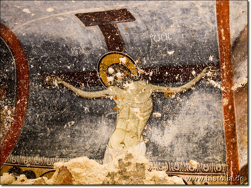 Yediler-Kloster in Karien - Christliche Fresken in der kleinen Meditationsgrotte nord-westlich des Klosters