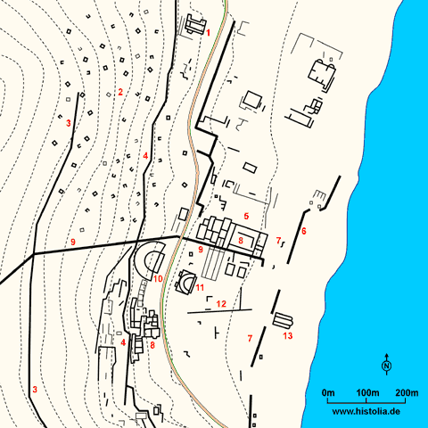 Gebietskarte von Anemurion in Kilikien