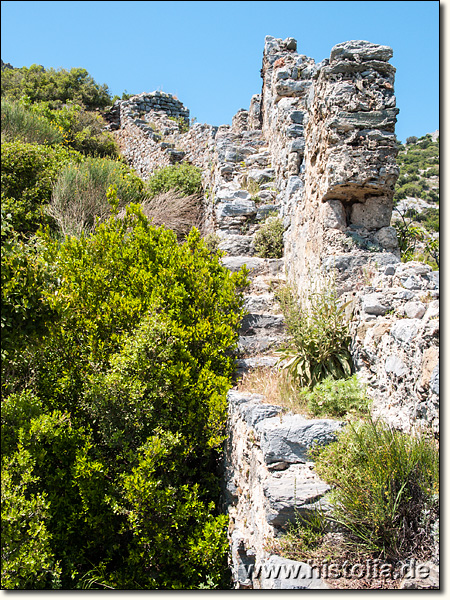 Anemurion in Kilikien - südliche Stadtmauer auf dem Weg zur Zitadelle