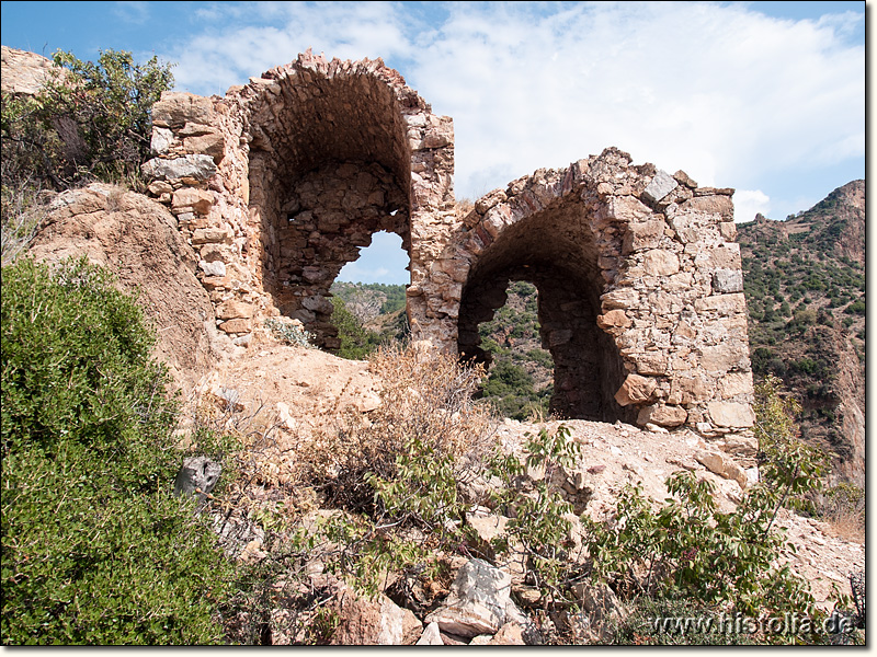 Antiochia ad Cragum in Kilikien - Grabhäuser auf der östlichen Halbinsel