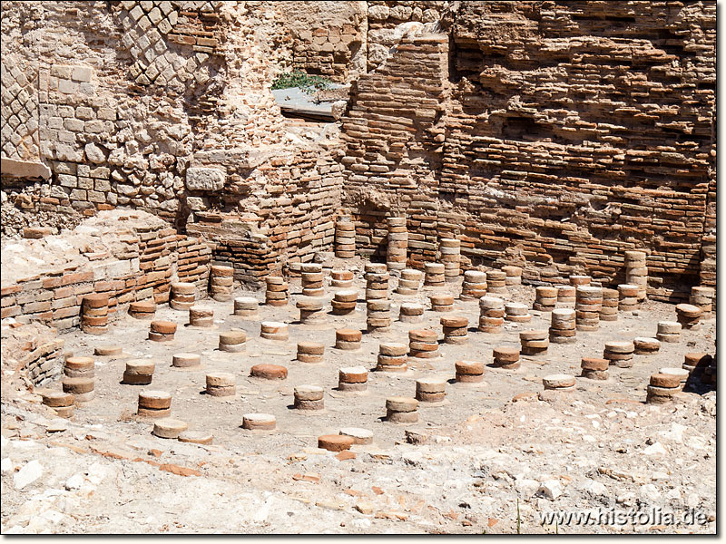 Elaiussa-Sebaste in Kilikien - Eine 'Fußbodenheizung' in den Thermen von Elaiussa-Sebaste