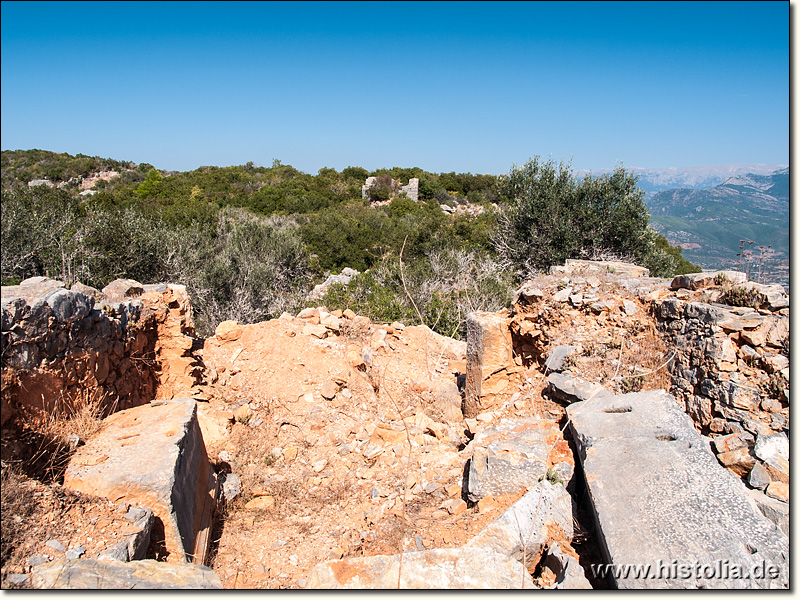 Kestros in Kilikien - Blick vom Südturm nach Norden zum Antonius-Tempel