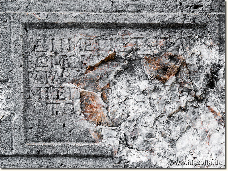 Laertes in Kilikien - Inschrift am östlichen Treppenweg