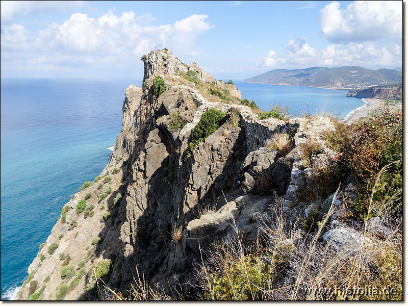 Selinus in Kilikien - Meerseite des Akropolis-Berges