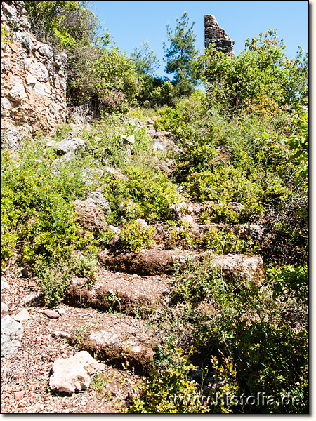 Syedra in Kilikien - Treppenaufgang im westlichen Stadtteil