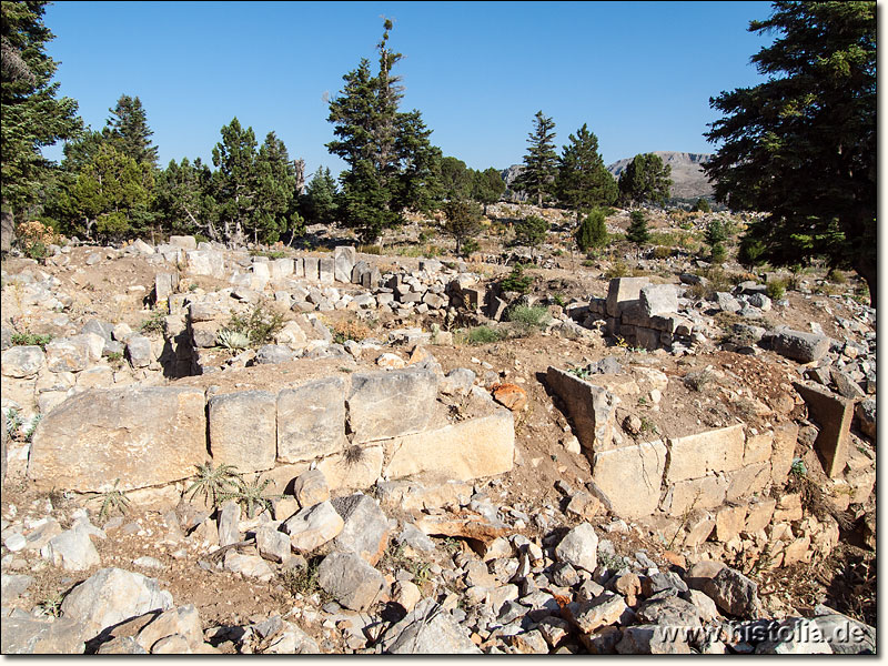 Astra in Lykaonien - Blick vom Narthex aus über die kleine Basilika von Astra