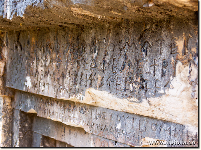 Inschrift in einem lykischen Felsengrab