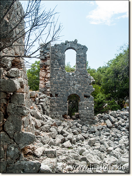 Aperlai in Lykien - Mauerreste der unteren Basilika