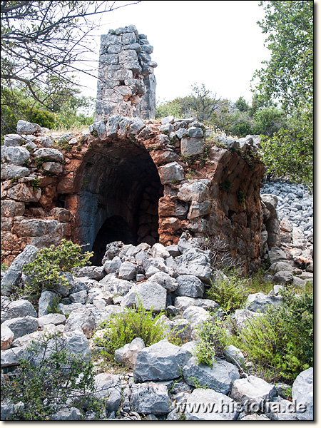 Aperlai in Lykien - Mauer- und Gewölbereste der unteren Basilika