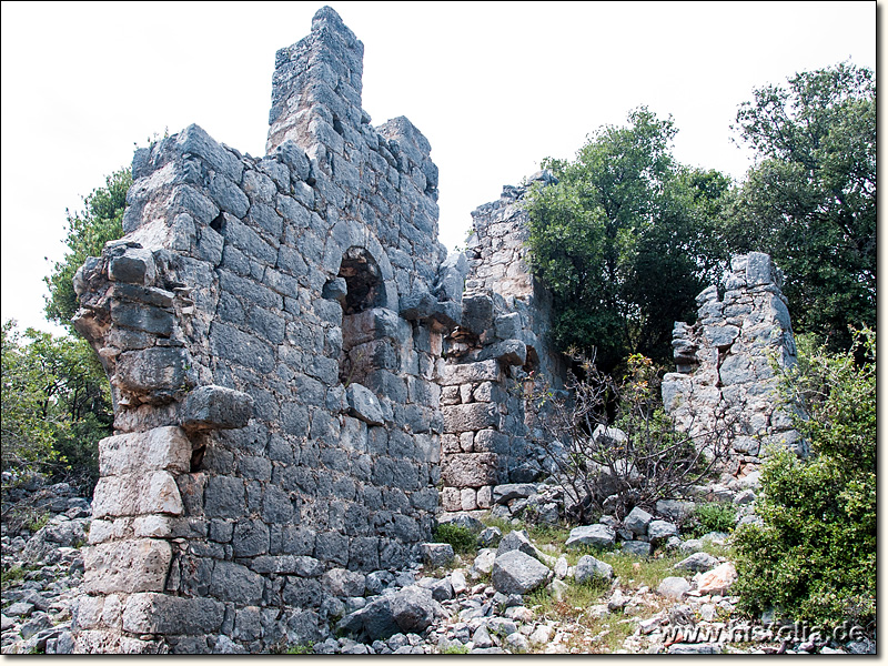 Aperlai in Lykien - Mauerreste der unteren Basilika