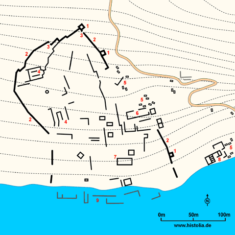 Gebietskarte von Aperlai in Lykien