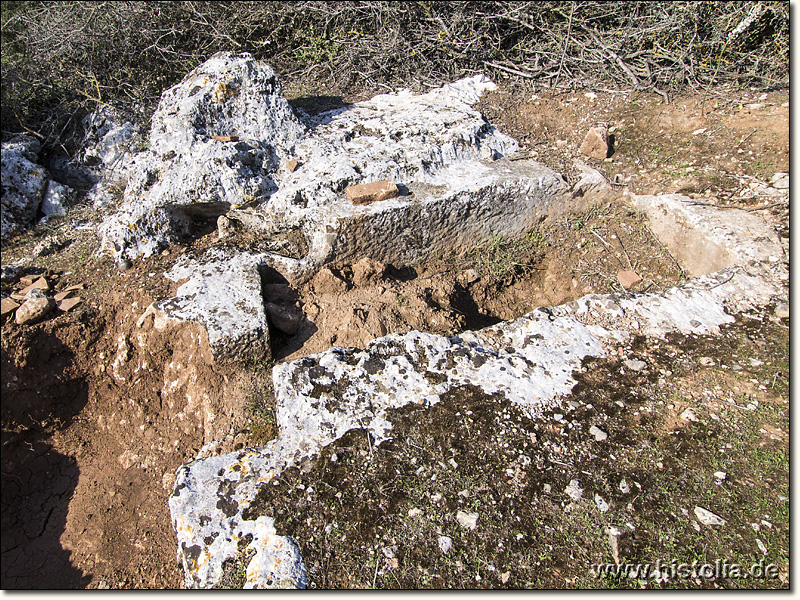 Araxa in Lykien - Grabstätte auf dem Plateau oberhalb der lykischen Hausgräber