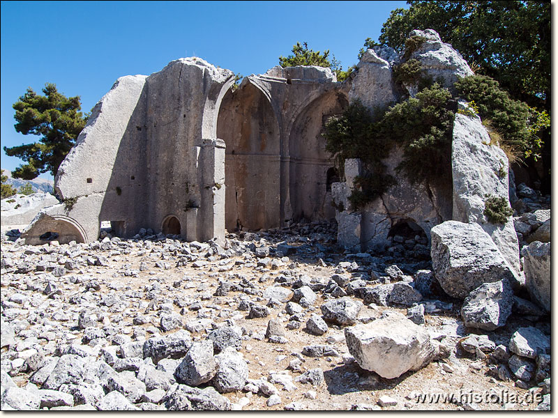 Arnabanda in Lykien - Blick auf die Absis der Trikonos-Basilika