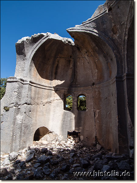 Arnabanda in Lykien - Blick in die nördliche Absis der Trikonos-Basilika